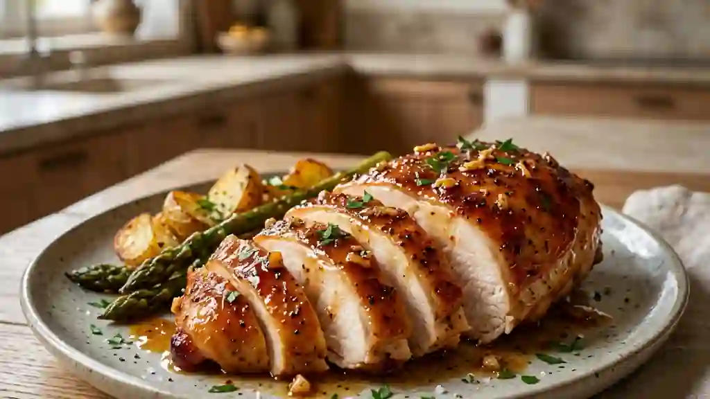 Poulet à l'érable fondant et laqué - Photo de présentation