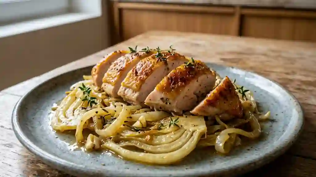 Poulet fondant au fenouil anisé et citron - Photo de présentation