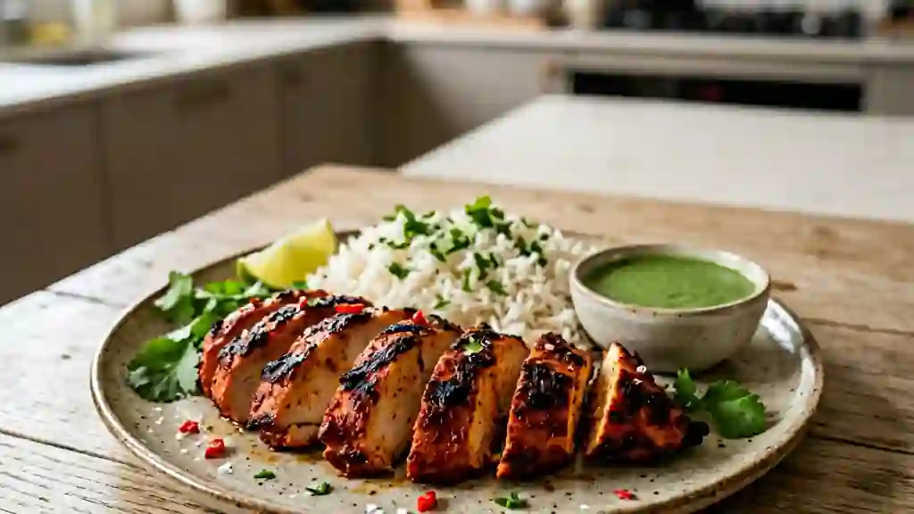 Poulet tandoori fondant aux épices - Photo de présentation