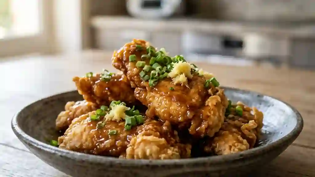 Poulet Tanuki Croustillant au Gingembre - Photo de présentation