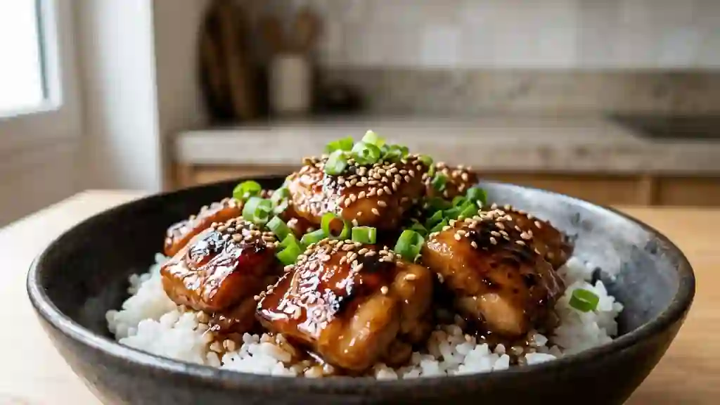 Poulet Teriyaki Laqué et Gingembre - Photo de présentation