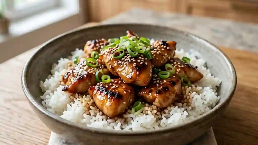 Poulet Teriyaki Laqué et Fondant - Photo de présentation