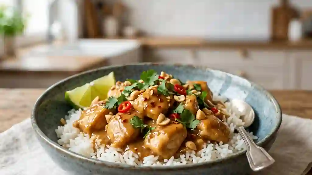Poulet Thaï Fondant Sauce Cacahuète - Photo de présentation