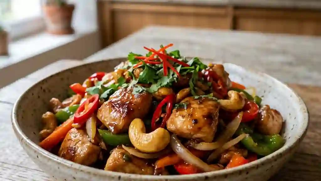 Poulet Thaï aux noix de cajou la recette au wok LesBonnesRecettes.fr — free download