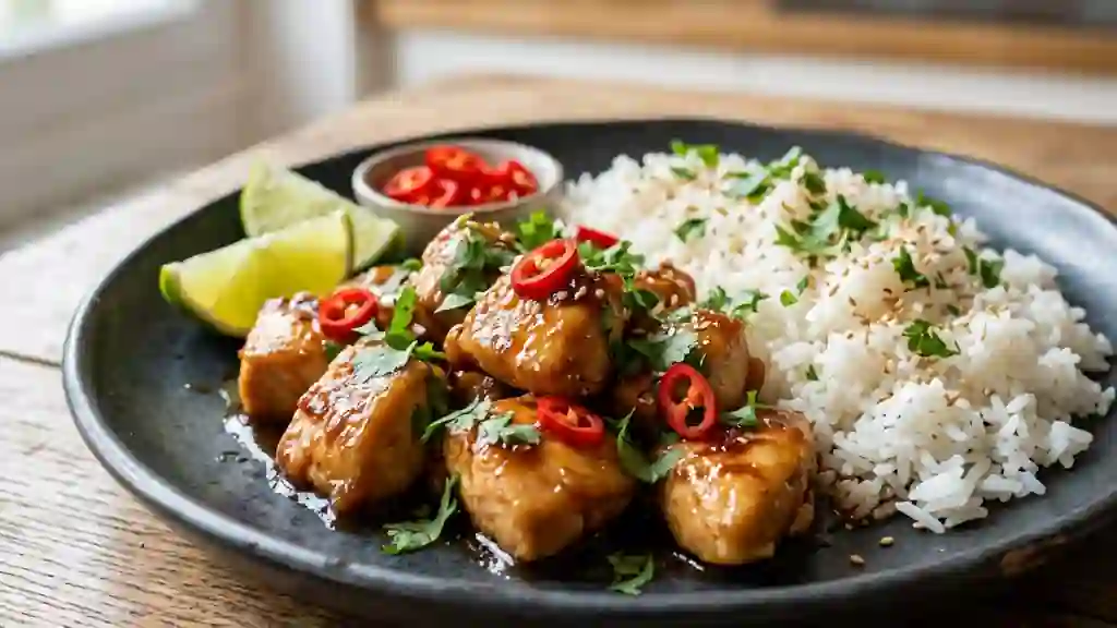 Poulet à la vietnamienne laqué et citronné - Photo de présentation