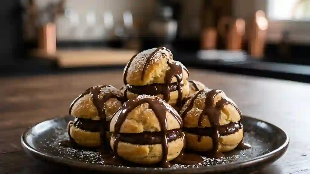 Profiteroles au chocolat noir intense - Photo de présentation