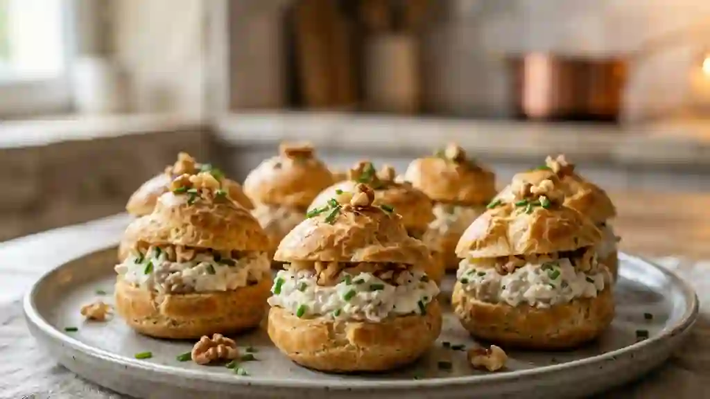 Profiteroles Craquantes au Fromage et Noix - Photo de présentation