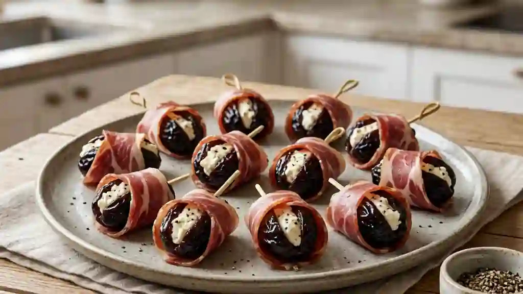 Pruneaux à la coppa et fromage frais onctueux - Photo de présentation