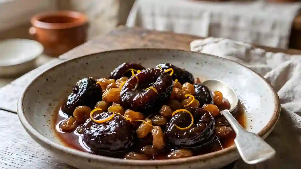 Pruneaux au Vin Rouge et à la Cannelle - Photo de présentation