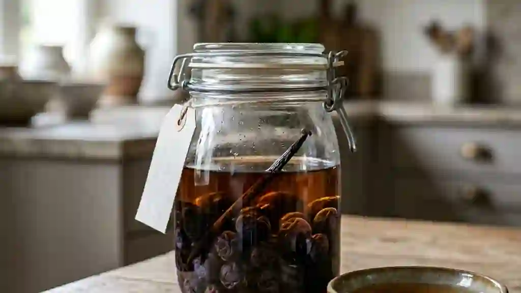 Prunelles à l'eau-de-vie et vanille - Photo de présentation