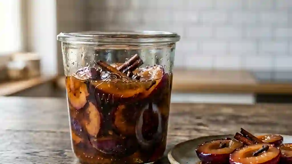 Prunes aigres-douces aux épices - Photo de présentation