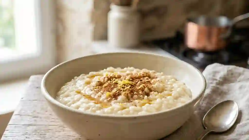 Riz au lait crémeux vanille et cannelle - Photo de présentation
