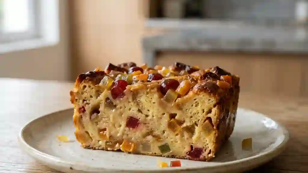 Pudding Fondant aux Fruits Confits - Photo de présentation