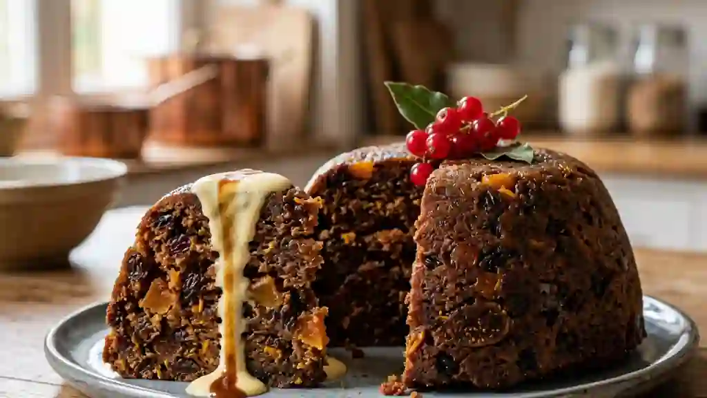 Pudding de Noël Moelleux aux Épices - Photo de présentation