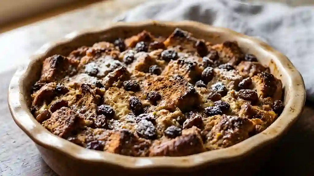 Pudding au vin doux et raisins - Photo de présentation