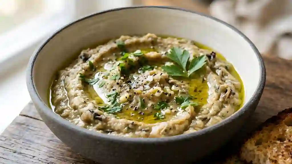 Purée d'aubergines à l'ail et citron - Photo de présentation
