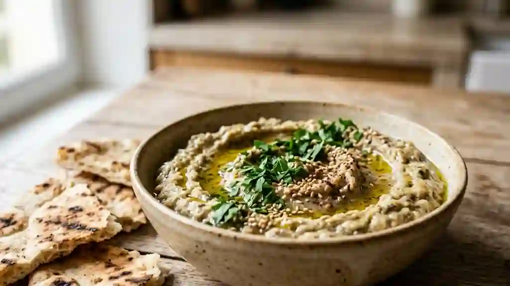 Moutabal libanais fumé et crémeux - Photo de présentation