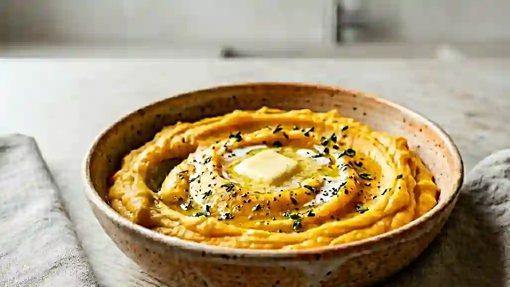 Purée onctueuse au potiron et carottes fondantes - Photo de présentation