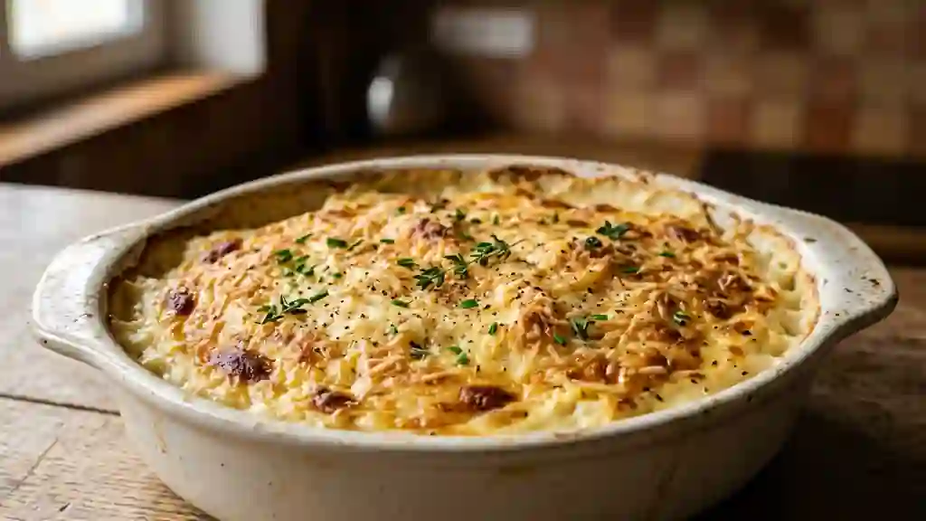 Purée de chou-fleur onctueuse et gratinée - Photo de présentation