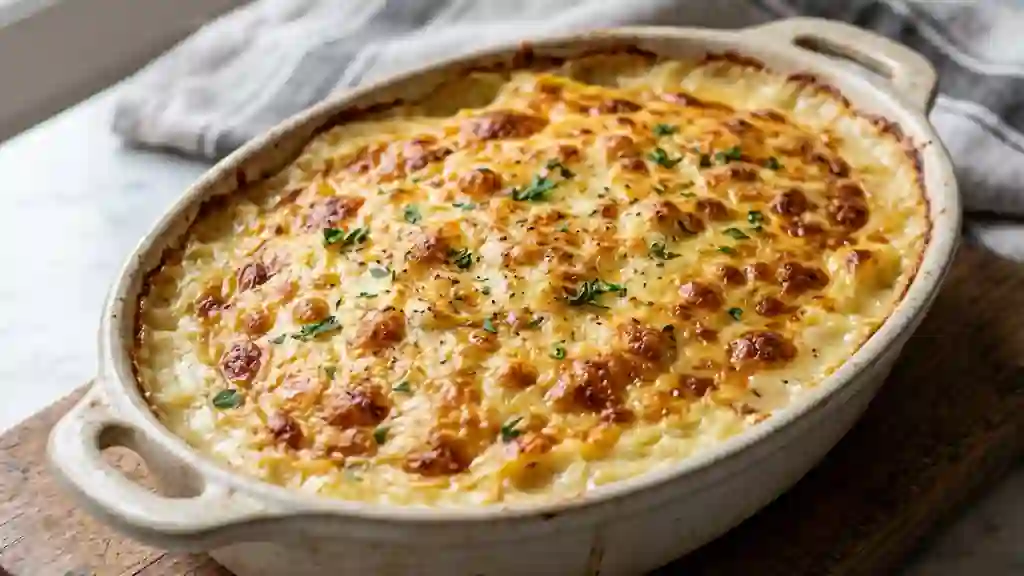 Purée gratinée au fromage fondant - Photo de présentation