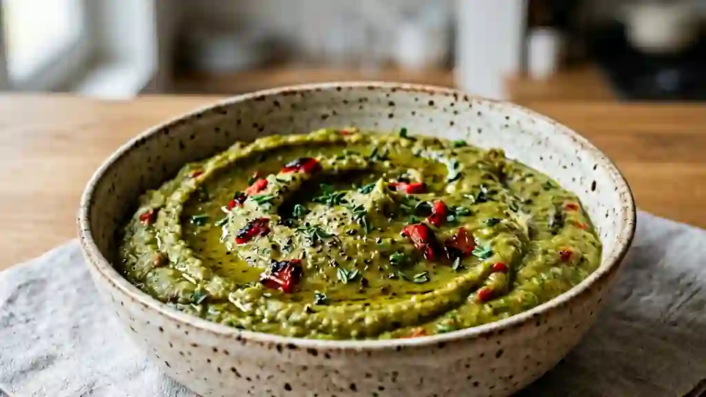Purée onctueuse aux légumes grillés - Photo de présentation