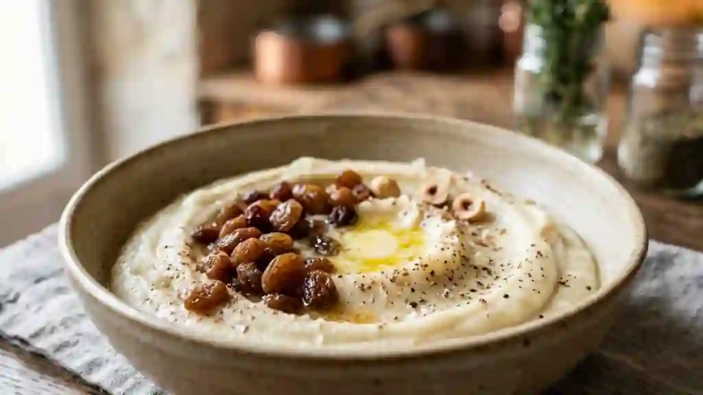 Mousseline de céleri-rave aux raisins parfumés - Photo de présentation