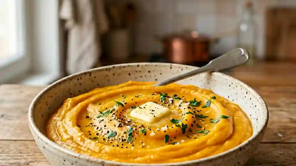 Purée de potiron fondante et beurrée - Photo de présentation
