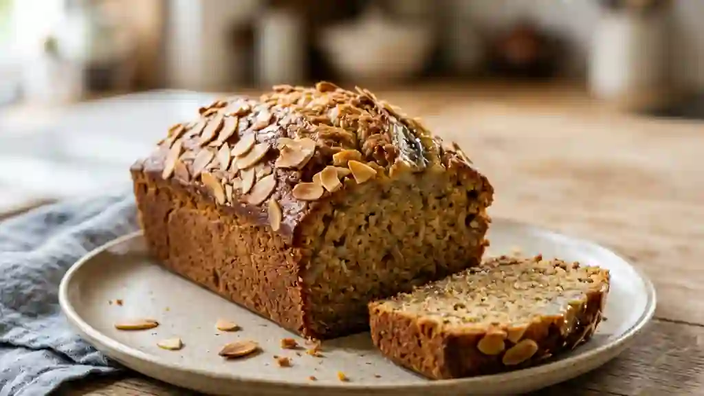 Quatre-quart fondant banane et amandes - Photo de présentation