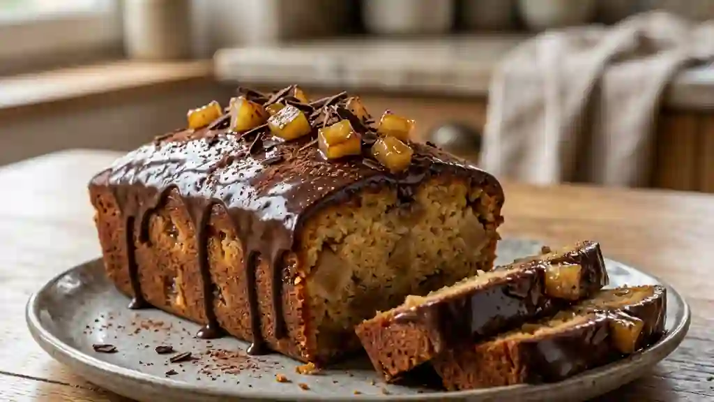 Quatre-quarts fondant poire et chocolat - Photo de présentation