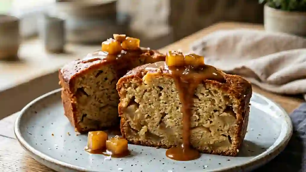 Quatre-quarts moelleux aux pommes caramélisées - Photo de présentation