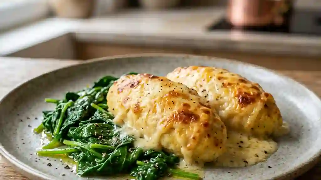 Quenelles fondantes au parmesan et épinards - Photo de présentation