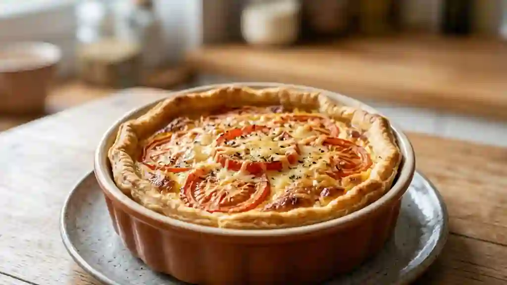 Quiche fondante aux tomates et herbes - Photo de présentation