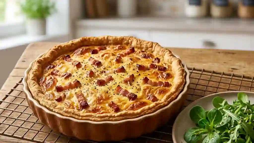 Quiche Arradoy fondante et lardons grillés - Photo de présentation
