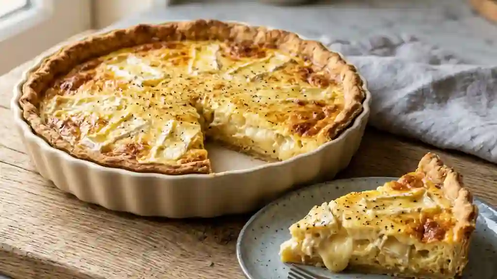 Quiche au brie fondante et crémeuse - Photo de présentation