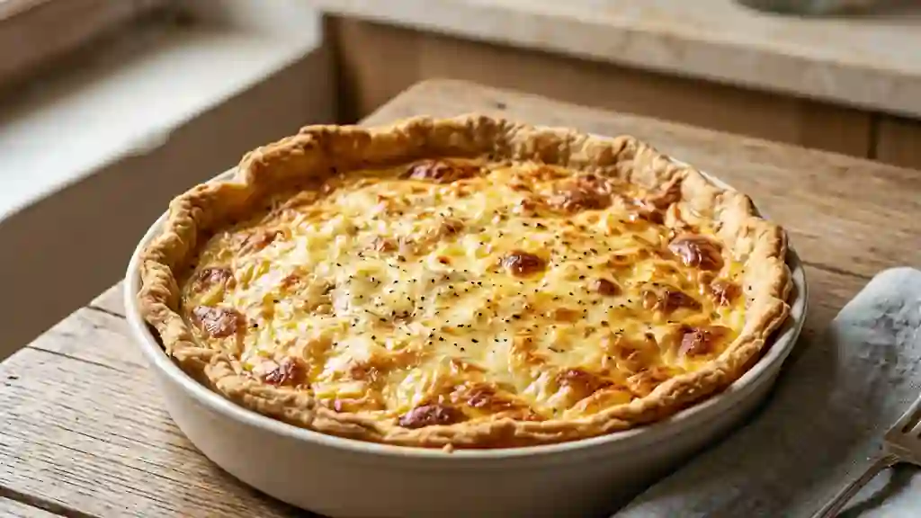 Quiche onctueuse au Comté et Emmental - Photo de présentation