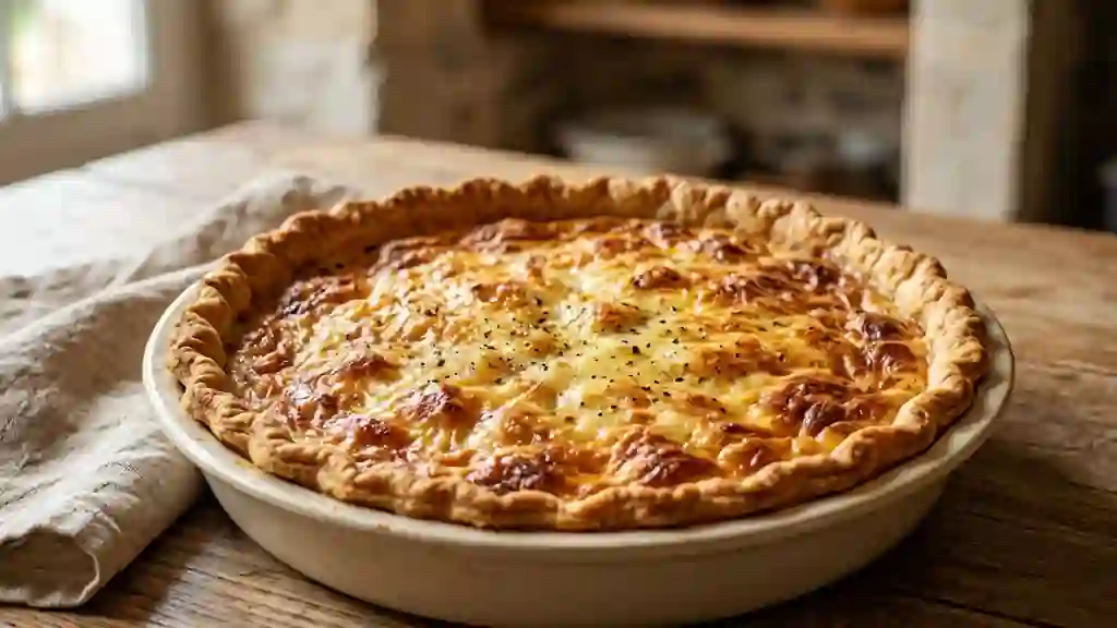 Quiche fondante à l'emmental et au gruyère - Photo de présentation