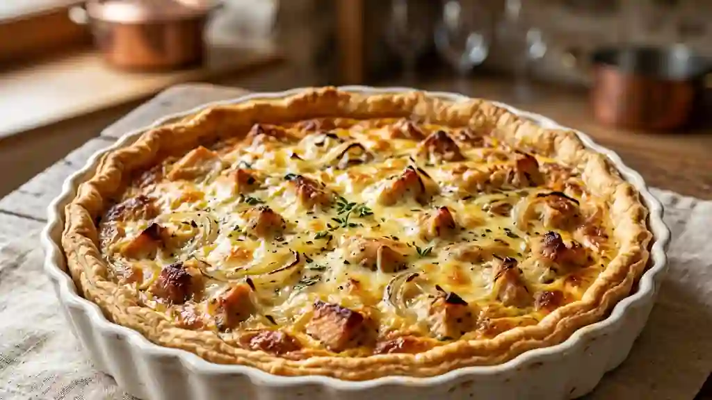 Quiche Poulet Oignons Fondante - Photo de présentation