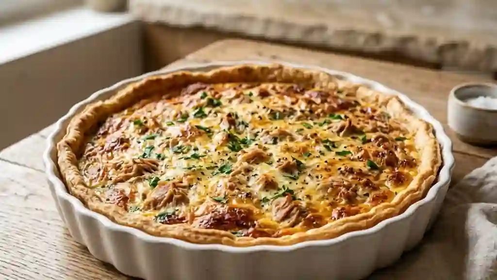 Quiche au Thon Fondante et Muscadée - Photo de présentation