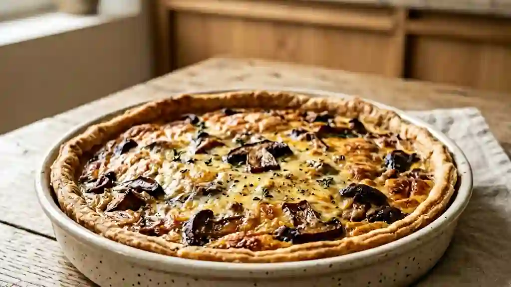 Quiche onctueuse aux cèpes sauvages - Photo de présentation