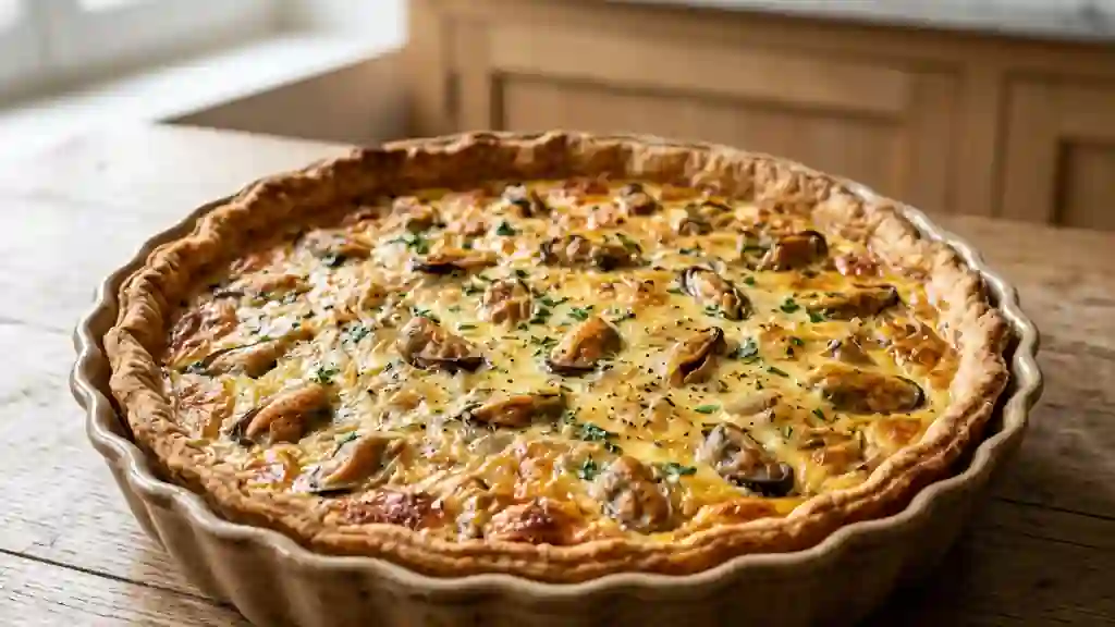 Quiche iodée aux moules et échalotes fondues - Photo de présentation