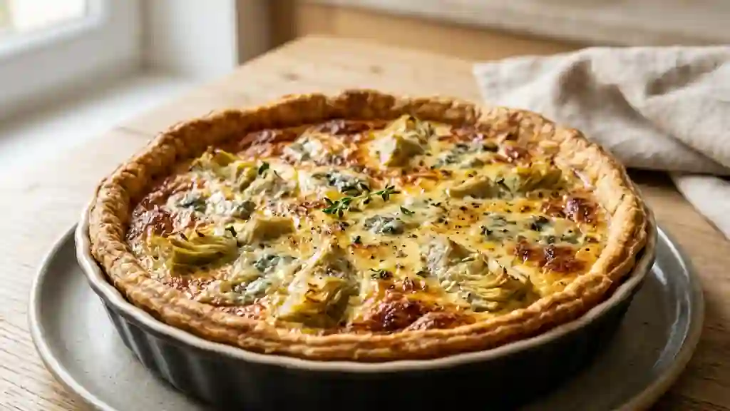 Quiche Crémeuse Artichaut et Bleu d'Auvergne - Photo de présentation