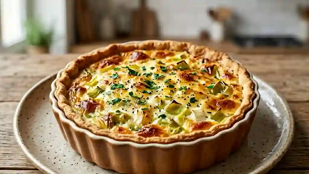 Quiche Fondante Poireaux et Fromage Blanc - Photo de présentation