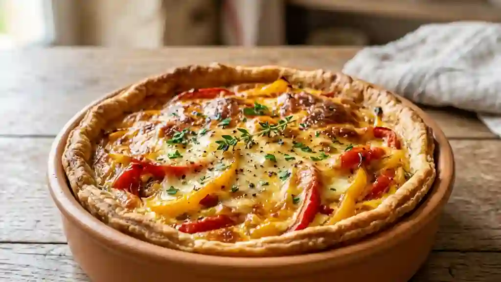 Quiche fondante aux poivrons confits - Photo de présentation