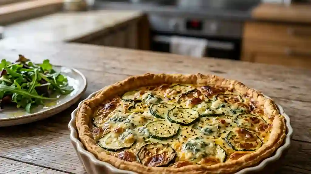 Quiche fondante courgette et roquefort corsé - Photo de présentation