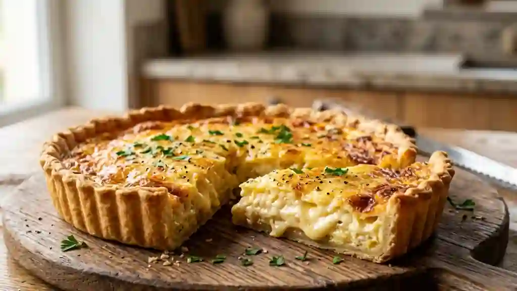 Quiche au gouda fondant et muscade - Photo de présentation