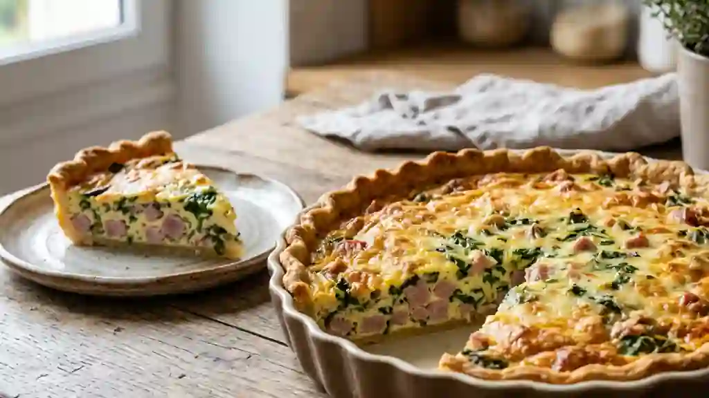 Quiche au Cresson Frais et Jambon - Photo de présentation