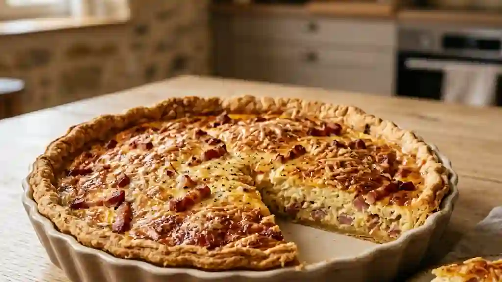 Quiche Lorraine Crémeuse et Lardons Fumés - Photo de présentation