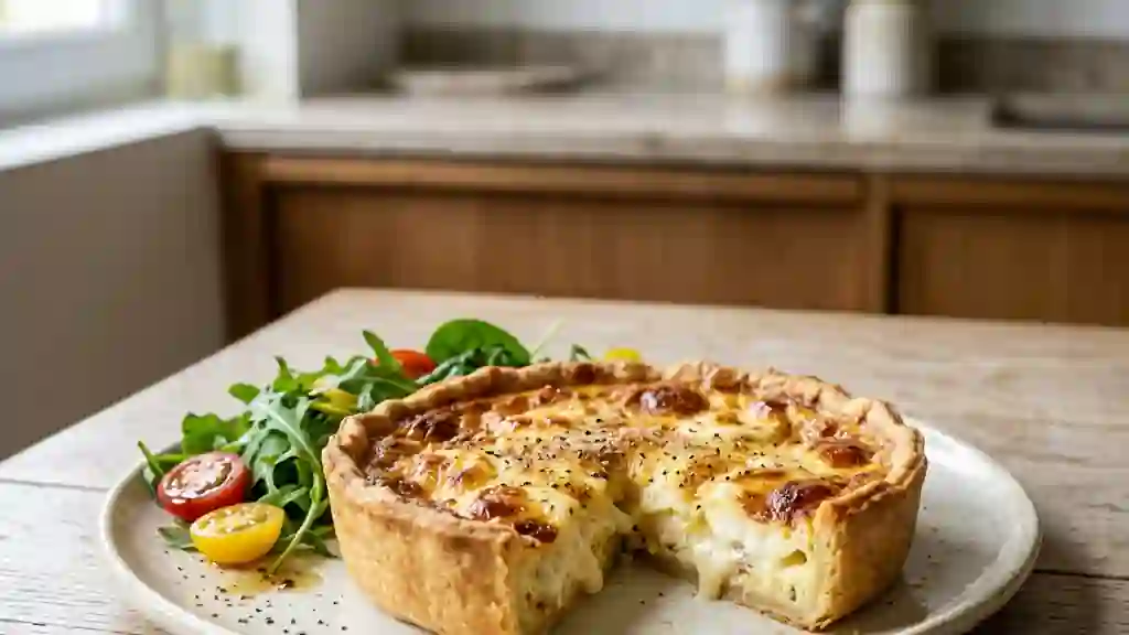 Quiche fondante à la mozzarella et muscade - Photo de présentation