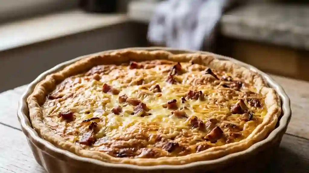 Quiche paysanne fondante et fumée - Photo de présentation