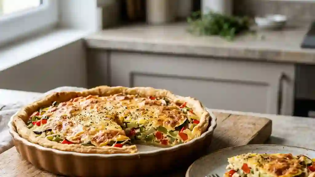 Quiche fondante aux légumes sans œufs - Photo de présentation